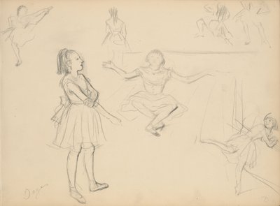 Ballet Dancers Rehearsing by Edgar Degas